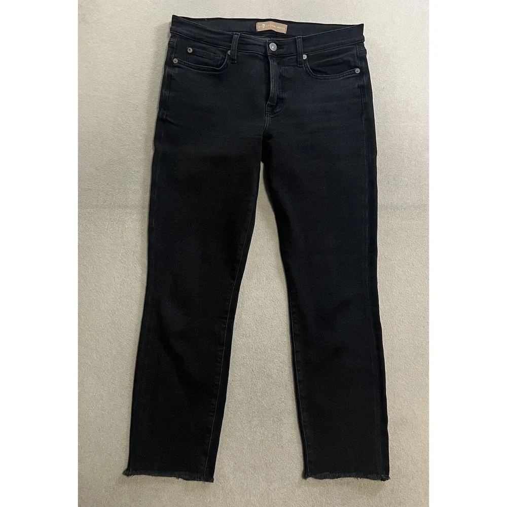 7 For All Mankind Stunning Roxanne Luxe Vintage Denim Stretch Jeans Size 32x26